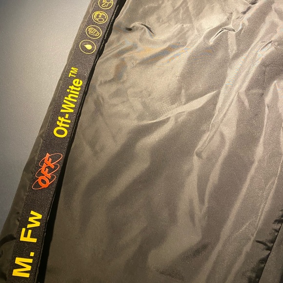 Off White Nylon Track Pants - Picture 3 of 4